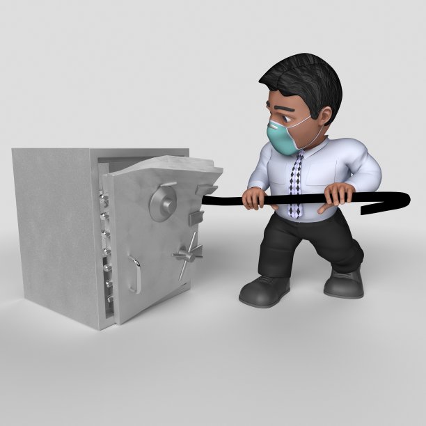 3D卡通商业人物在面具图片下载