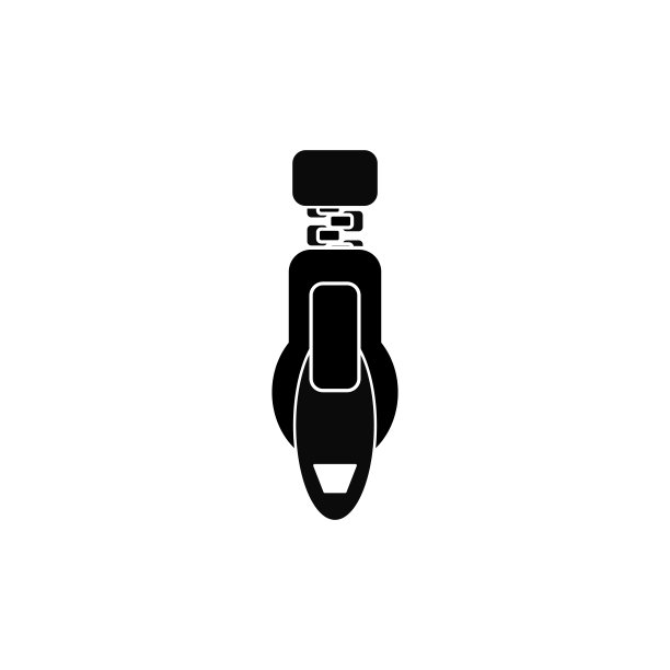 黑色拉链上的白色背景矢量图像。图片下载