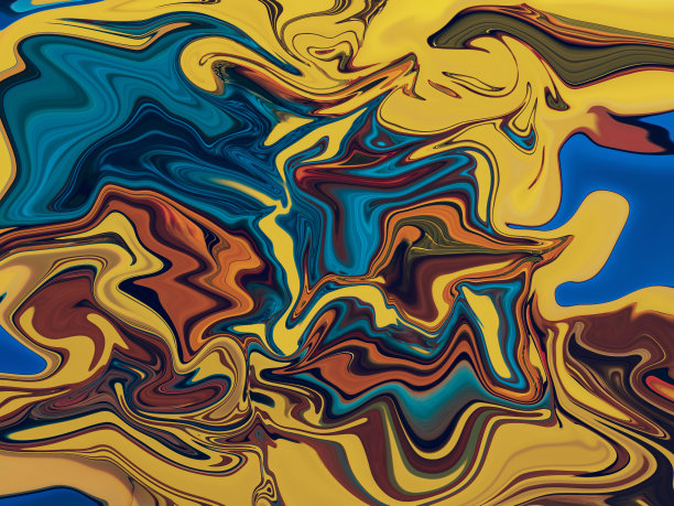 液体纸大理石涂料背景。流体绘画抽象纹理，艺术手法。多彩的丙烯酸混合鲜艳的颜色。图片下载