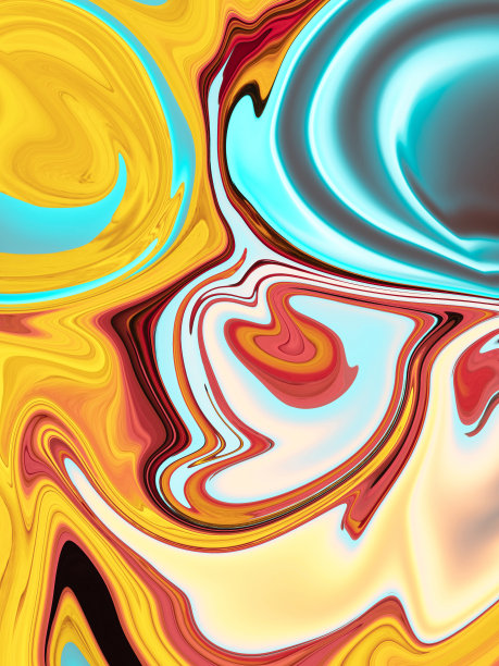 液体纸大理石涂料背景。流体绘画抽象纹理，艺术手法。多彩的丙烯酸混合鲜艳的颜色。图片下载