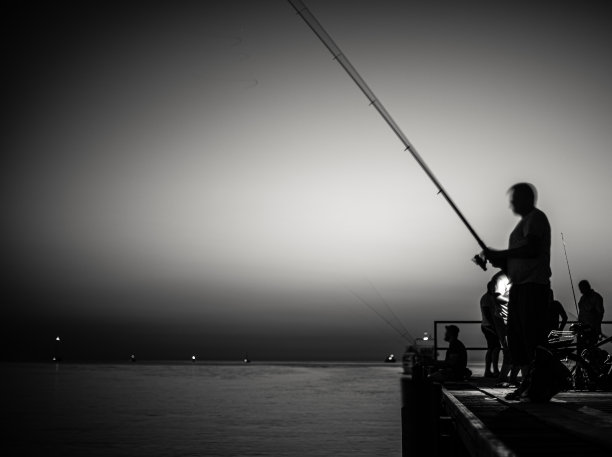 一夜渔人，黑白分明图片下载