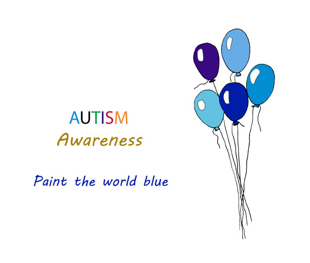 世界自闭症日水彩画插画。设计一个手绘的标识拼图。自闭症的象征。孤立在白色背景上图片下载