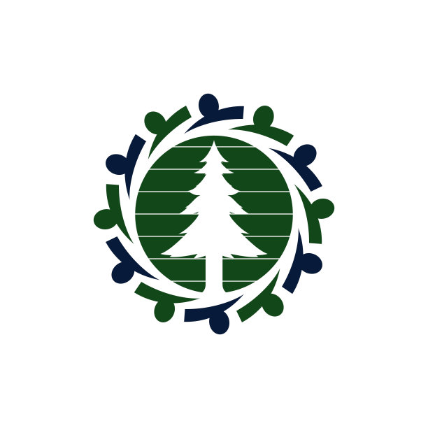 社交松树向量图标图片下载