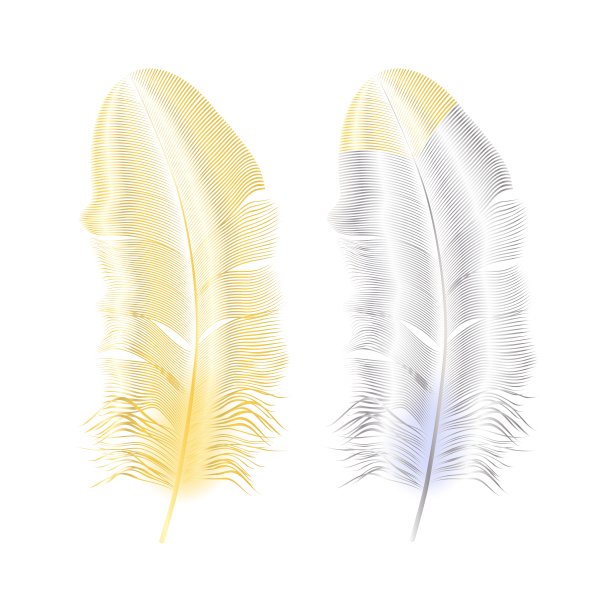 粉色金色闪光羽毛波西米亚风格元素纹身模板矢量素材图片下载