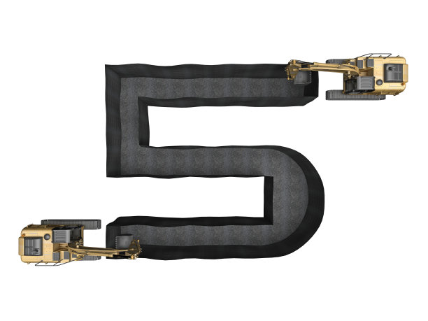 挖了一条5号的沟图片下载