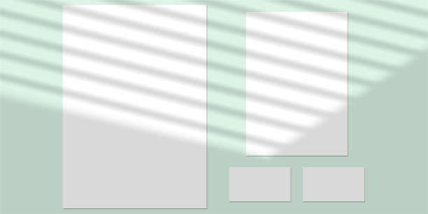 矢量模拟阴影叠加效果。透明柔和的光线和窗户的阴影。透明窗影，自然采光图片下载