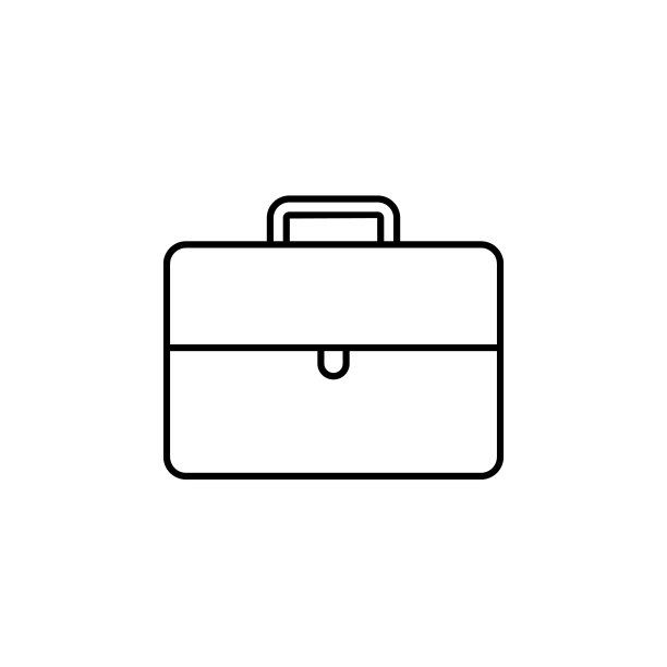 线矢量图标公文包。轮廓矢量图标图片下载