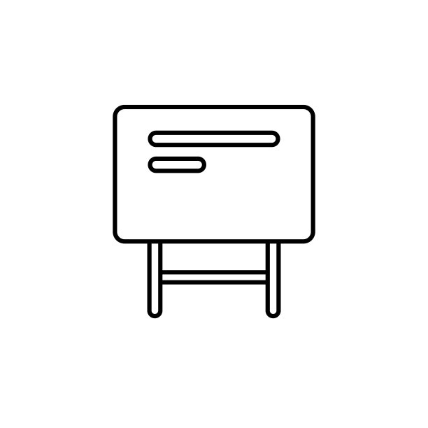 直线矢量图标黑板。轮廓矢量图标图片下载