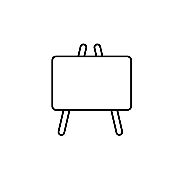 直线矢量图标黑板。轮廓矢量图标图片下载