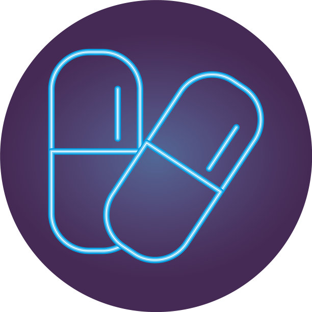 药胶囊药霓虹造型图标图片下载