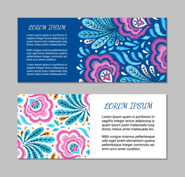 刺绣花朵传单图片下载