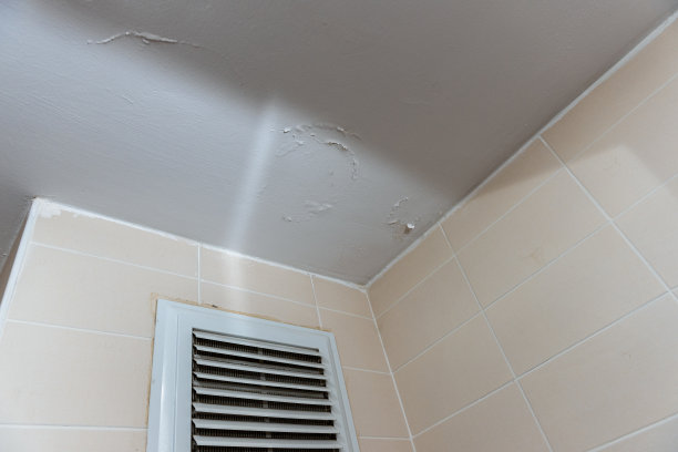 浴室天花板被水破坏造成的破坏图片下载