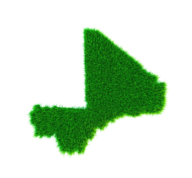 马利草图，孤立在白色上图片下载