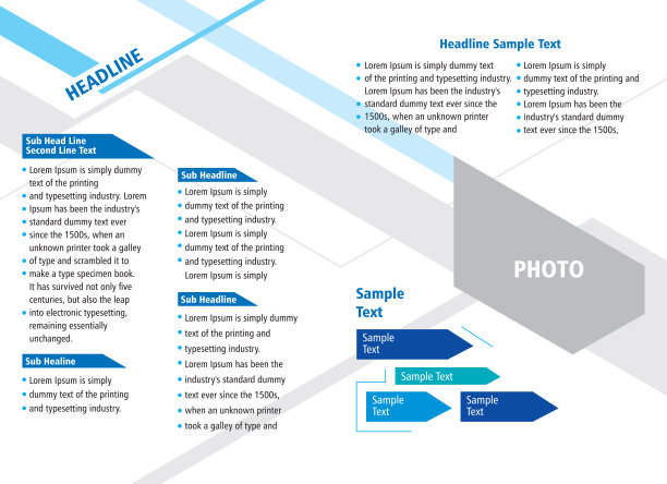 商业公司折叠宣传册内模板设计图片下载