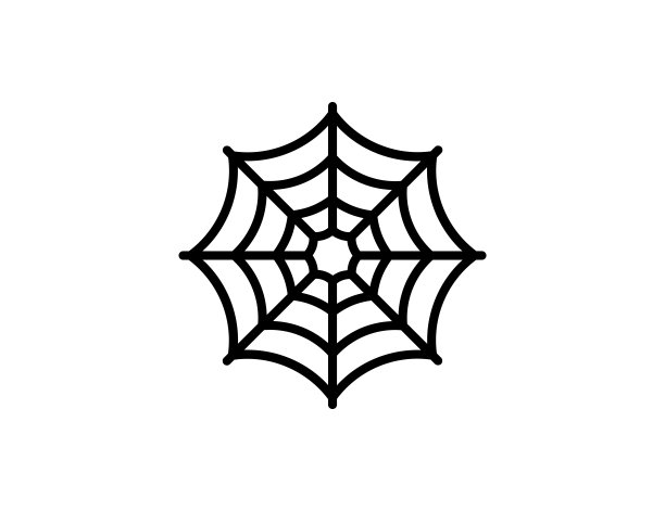 蜘蛛网图标。孤立的蜘蛛符号-向量图片下载