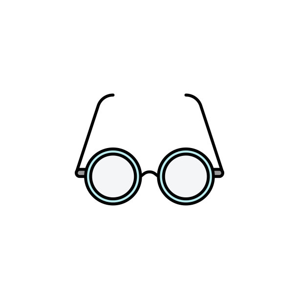 眼镜、光学图标。教育说明元素。标志和符号可以用于网页，标志，移动应用程序，UI, UX在白色背景图片下载