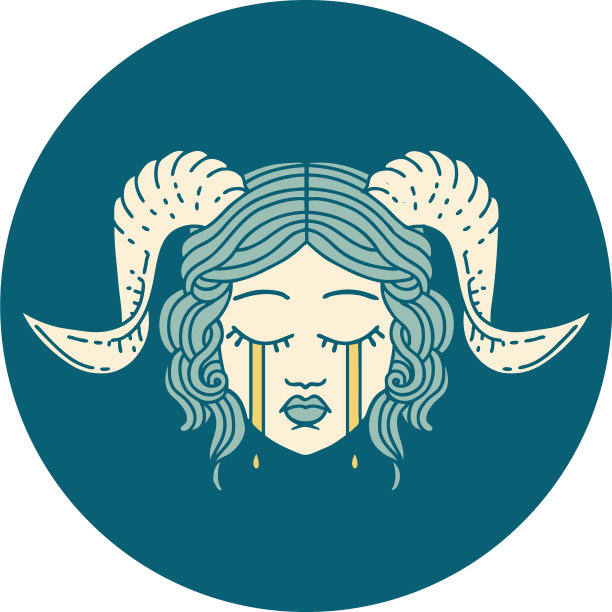 哭泣的tiefling脸图标图片下载