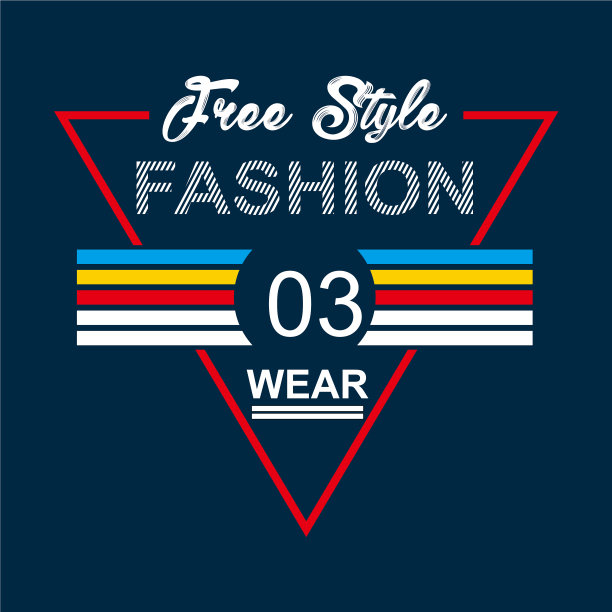 自由风格时装穿排版设计t恤t恤印刷和其他用途图片下载