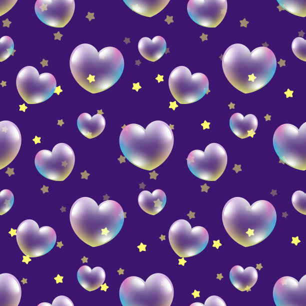 心皂泡泡无缝图案图片下载