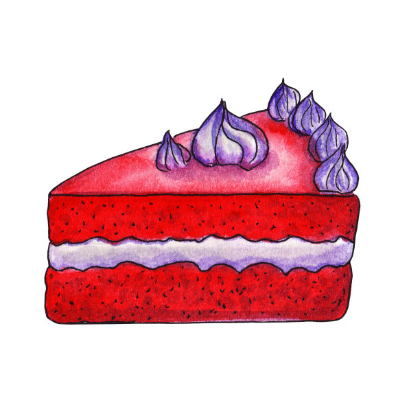 红丝绒蛋糕，馅饼，芝士蛋糕，海绵蛋糕，派。用浆果，鲜花，奶油装饰的蛋糕，糖霜，釉，蛋奶沙司。图片下载