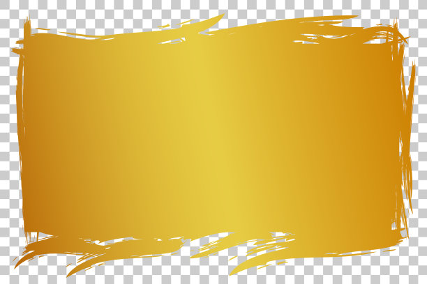 手绘条纹素描黄金矩形框架为您的元素设计，透明效果的背景图片下载