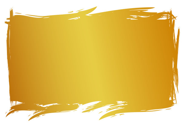 手绘条纹素描黄金矩形框架为您的元素设计，孤立在白色图片下载