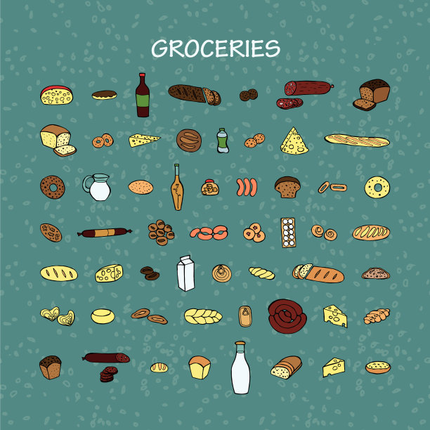 杂货集手绘涂鸦颜色图片下载