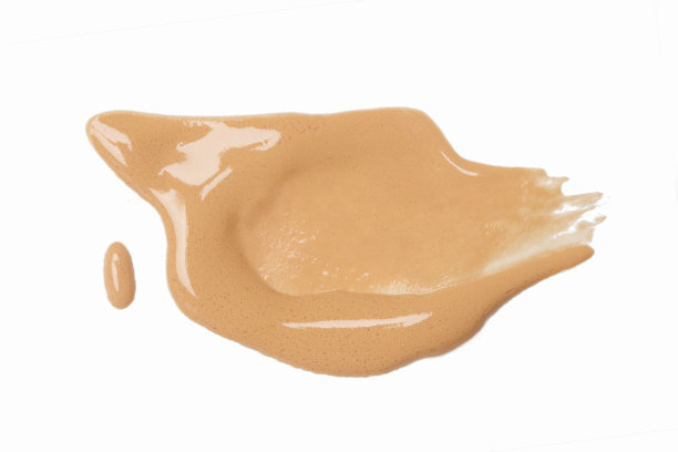 粉底液样品分离在白色背景上。化妆颜色样本。图片下载