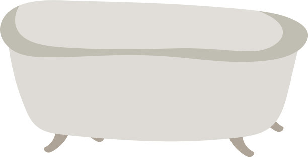 浴缸孤立图标上的白色背景图片下载