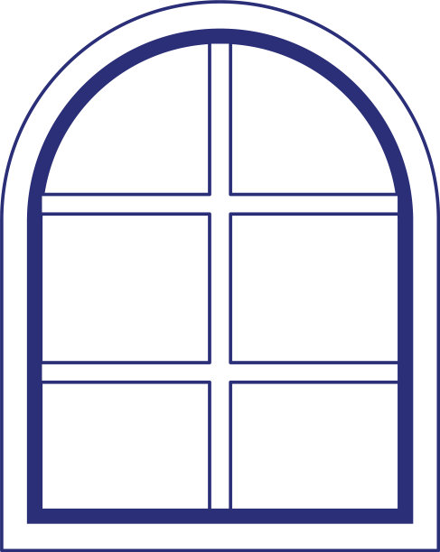 窗框装饰孤立图标上白色图片下载