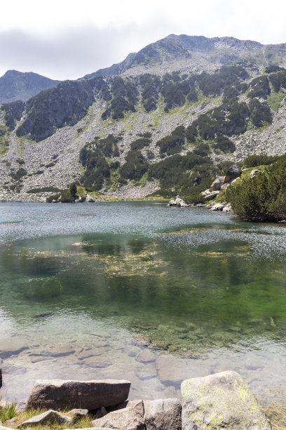 保加利亚皮林山和鱼班德里察湖的景观图片下载