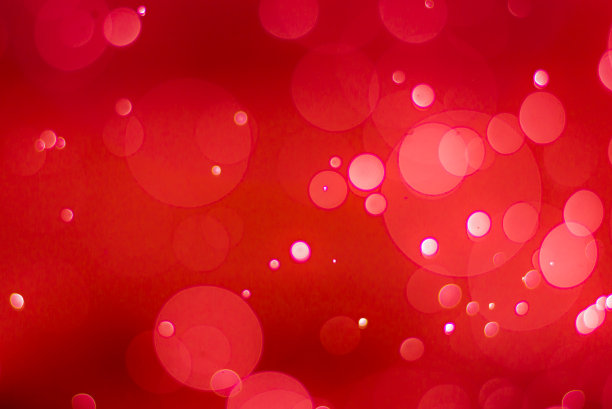 抽象的红色散景背景与软模糊的散景灯光效果，背景散景图片下载