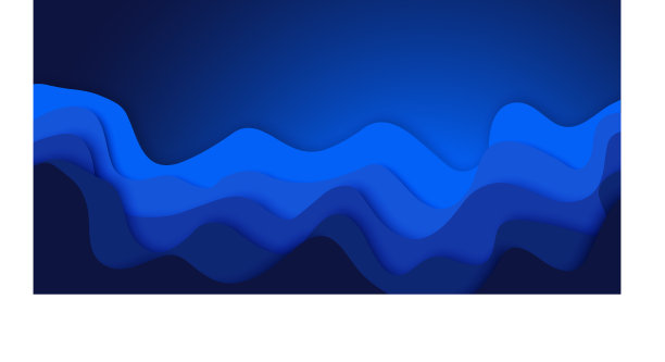 蓝色抽象剪纸效果横旗图片下载