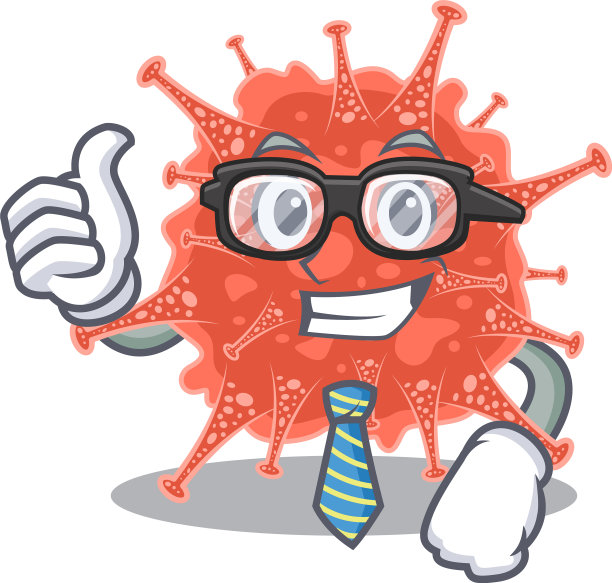 戴眼镜的新冠病毒商人图片下载