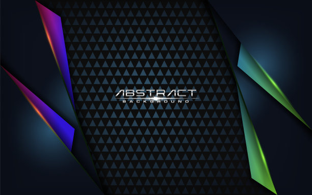 现代深色彩色发光背景图形图片下载