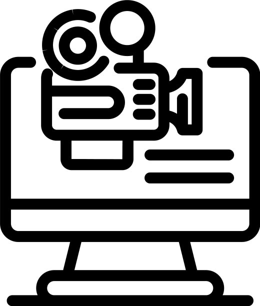 记录电脑相机图标轮廓样式图片下载