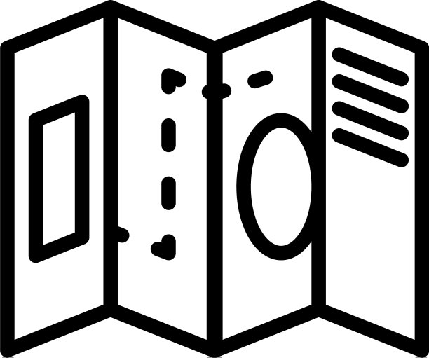 景观设计师地图图标轮廓风格图片下载