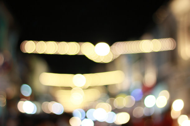 普吉市夜市节模糊图像，背景为三焦图片下载