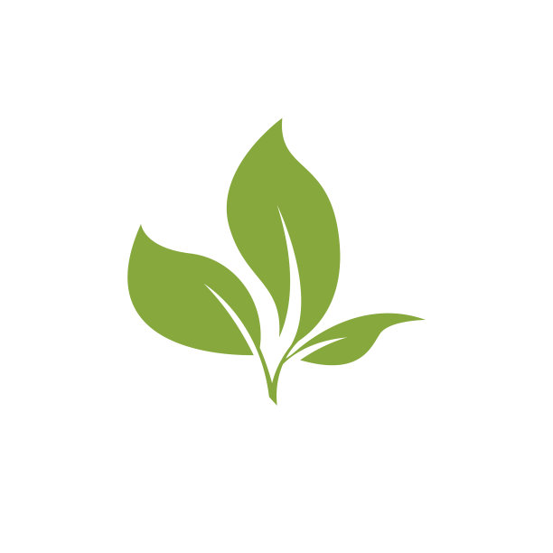 绿色植物图标象征生态简约图片下载