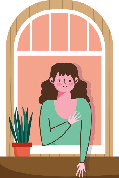 居家居家的新冠肺炎妇女图片下载