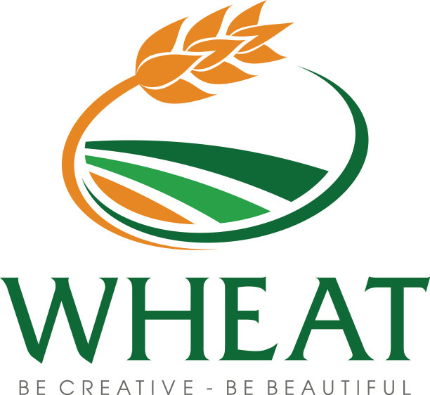 小麦谷粒和小麦大米的标志灵感图片下载