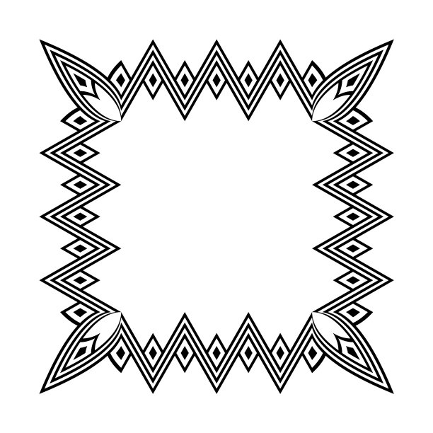 美国土著民族方框边框设置图片下载