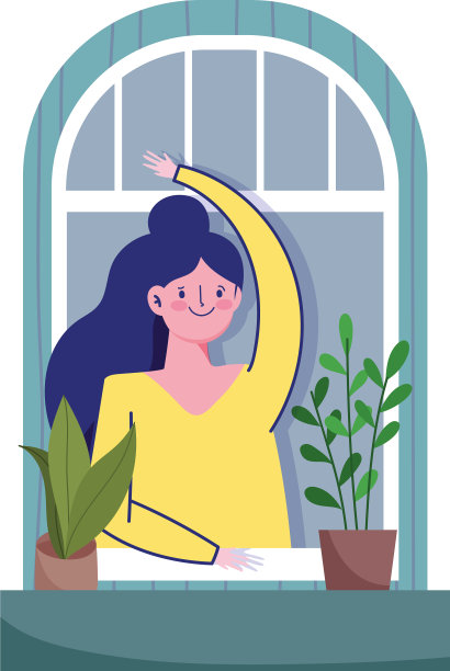 居家居家的新冠肺炎妇女图片下载