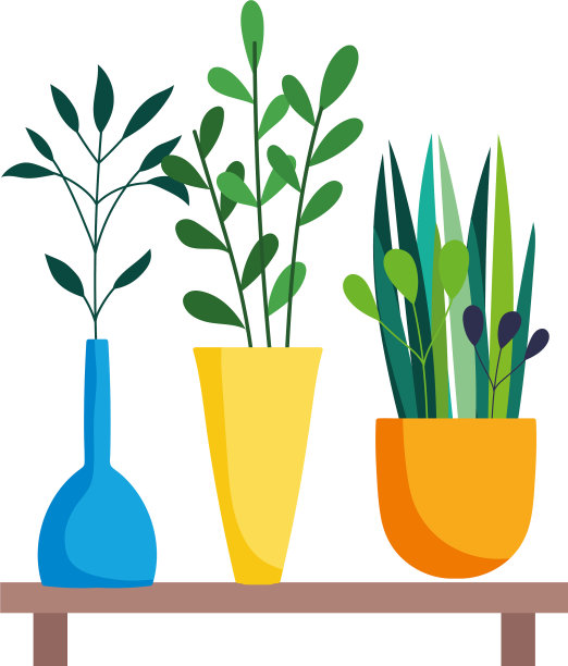 木制架子，装饰盆栽植物图片下载