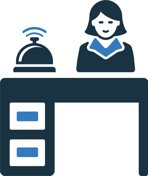 前台酒店前台大堂经理服务图标图片下载