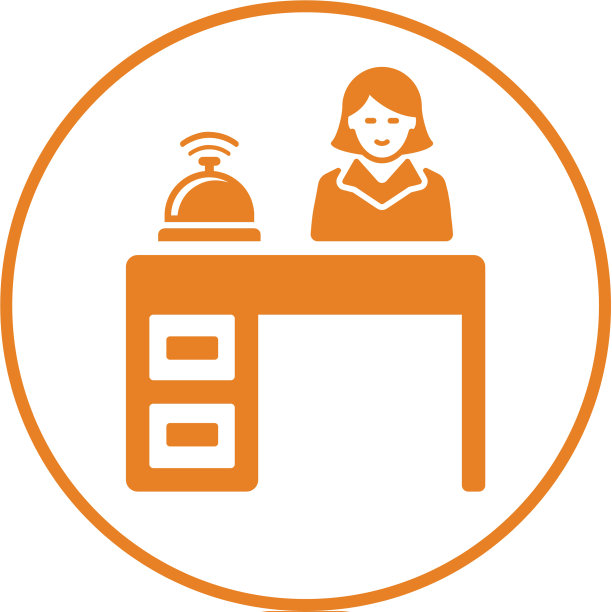 酒店前台图标大堂经理服务图片下载