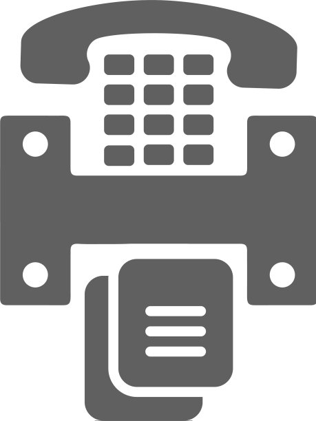 传真灰色图标电话打印电话通讯图片下载