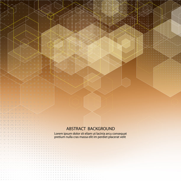 抽象棕色背景六角形图片下载