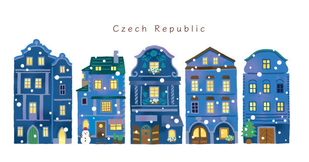 欧洲时尚夜屋插图集图片下载