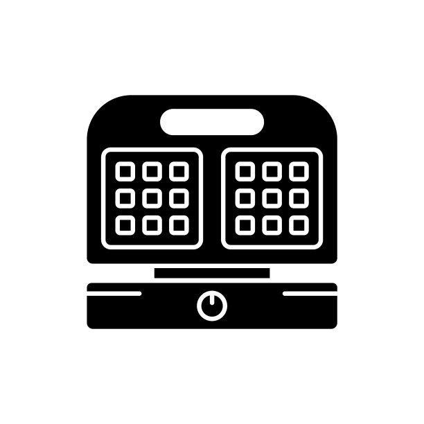 打开盖子的华夫饼机轮廓图片下载